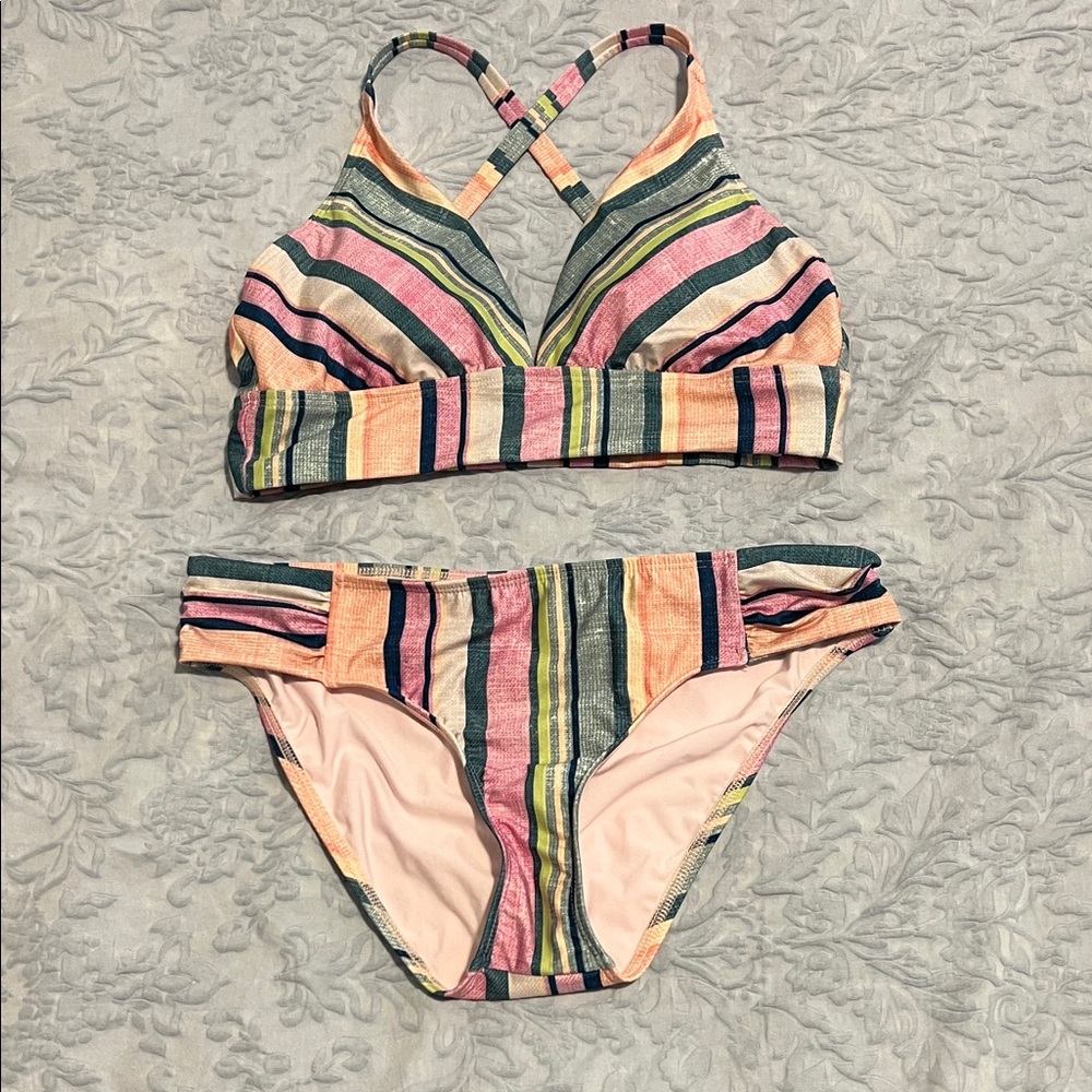Title Nine Women’s Striped Bikini Set